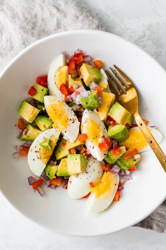 hard boiled eggs with fresh fruit