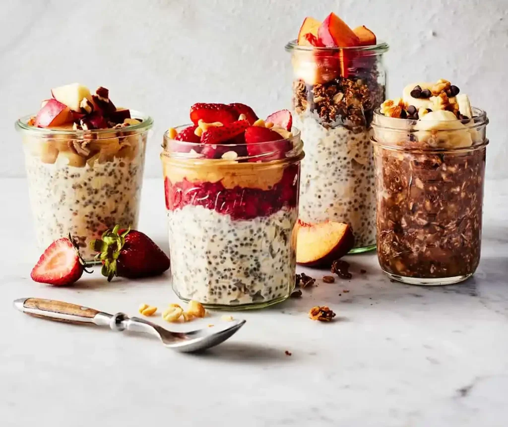 overnight oats recipe in a jar